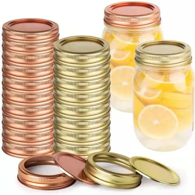 70mm Two Pieces Mason Jar Lid, Metal Ring and Plate for Canning Jar