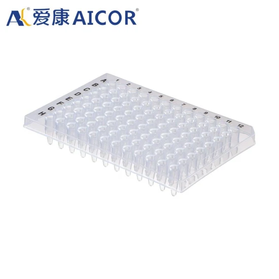 Laboratoire médical stérile en plastique conique 0.2ml, 96 trous, Tube à centrifuger, microplaque, plaque de Tube PCR sans jupe