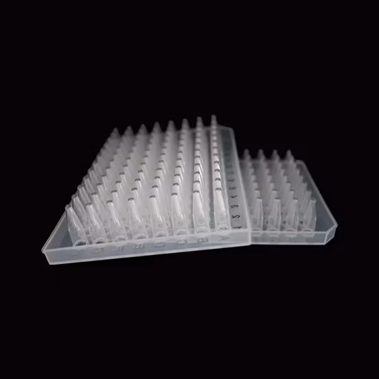Tubes PCR en polypropylène de 0,1 ml, bandes transparentes, tubes de réaction PCR, 12 bandes